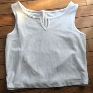 V-notch neck tank top